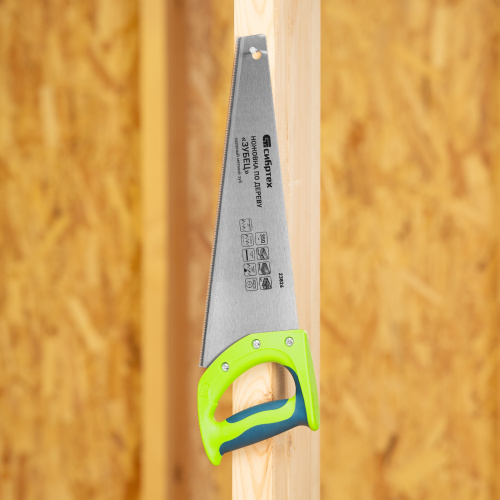 Ножовка по дереву"Зубец" для точных пильных работ, 350 мм, каленый зуб 2D, 14 TPI, двухкомпонентная рукоятка Сибртех по ценам производителя в Уфе с доставкой по всей России