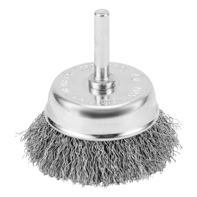 Щетка для дрели, 65 мм, "чашка" со шпилькой, витая проволока Сибртех по ценам производителя в Уфе с доставкой по всей России