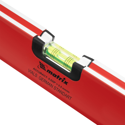Уровень алюминиевый, 1000 мм, 3 глазка, ударопрочные заглушки, двухкомпонентные ручки Matrix ProFI по ценам производителя в Уфе с доставкой по всей России