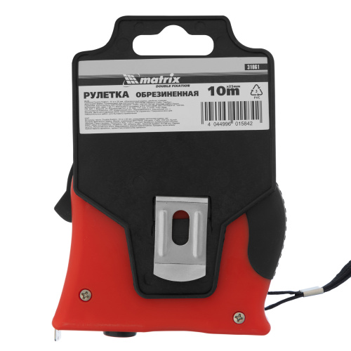 Рулетка Double fixation,10 м х 25 мм,обрезиненный корпус,двойная плавная фиксация Matrix по ценам производителя в Уфе с доставкой по всей России