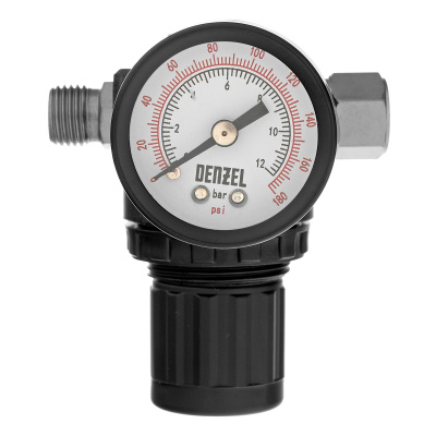 Регулятор давления с манометром R1500, 12 бар, 1/4" Denzel по ценам производителя в Уфе с доставкой по всей России
